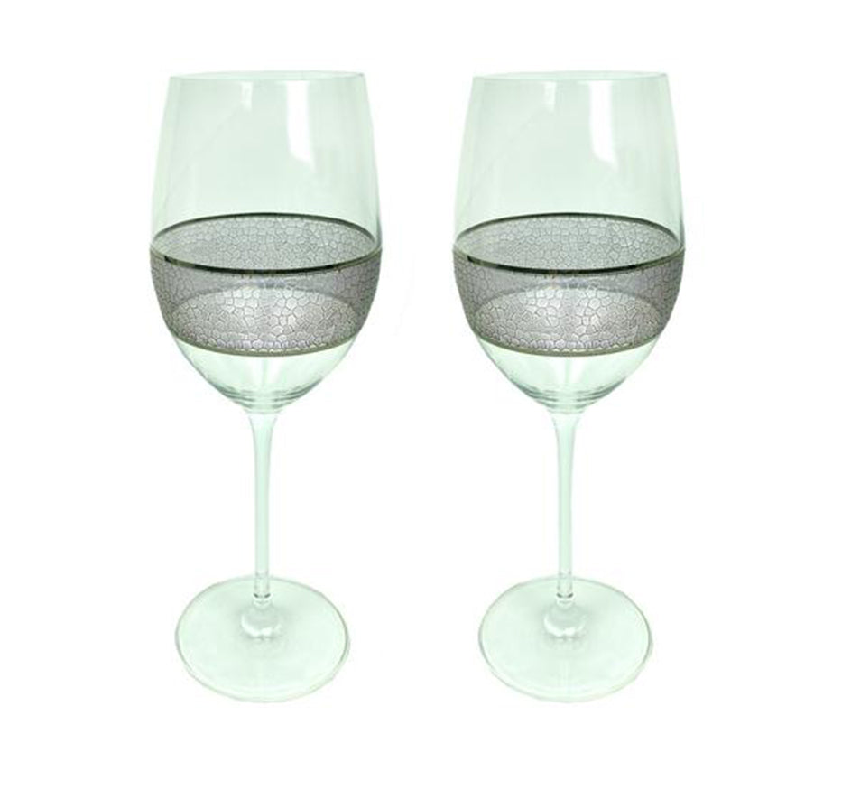 Panthera Platinum 12 Oz Wine Glass (Set of 2)
