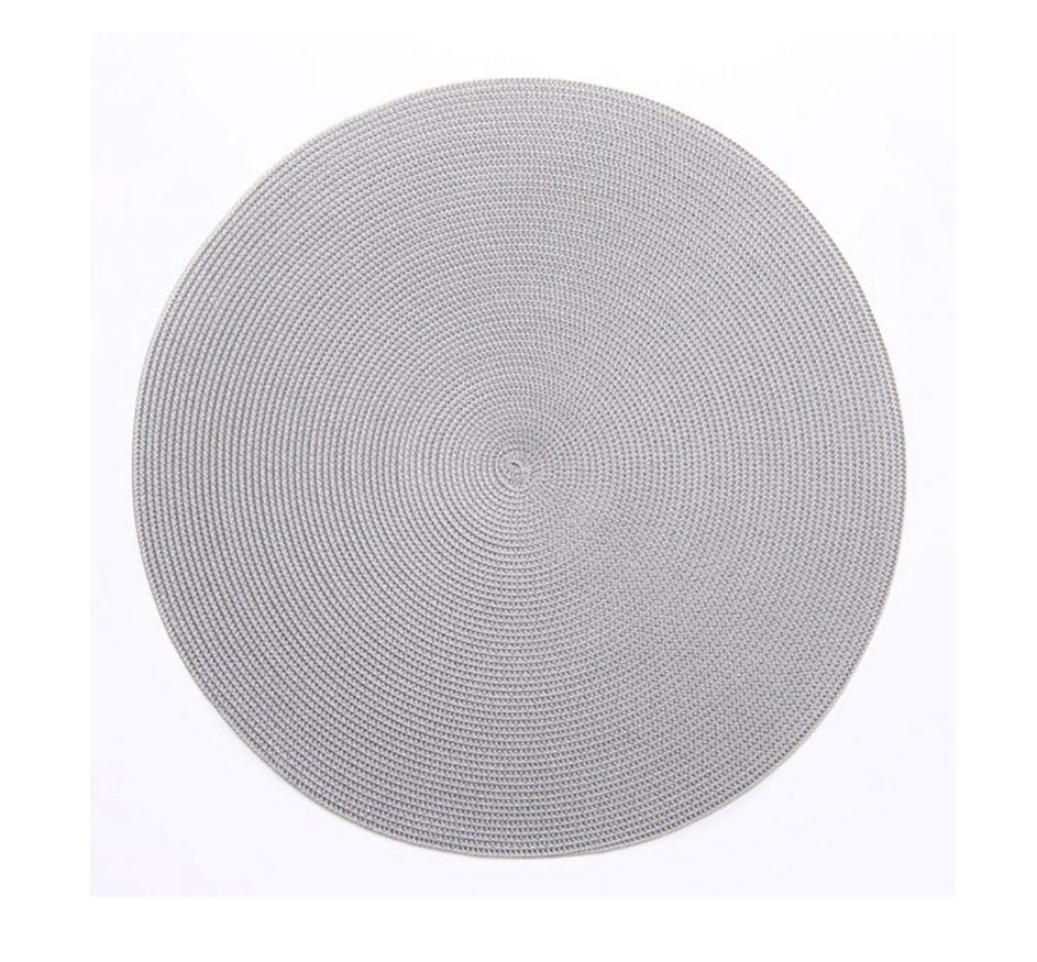 Linen Finish Round Mat Collection (Set of 4 Available in 20 Colors)