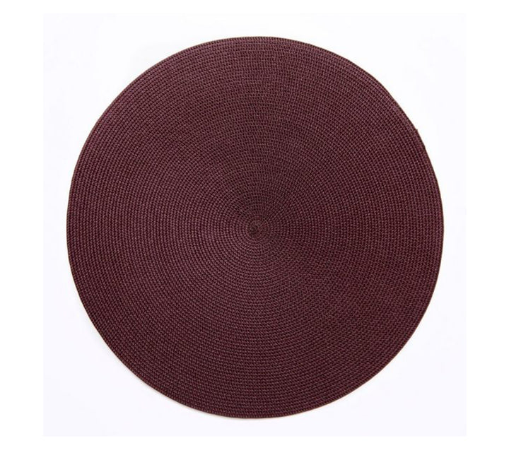 Linen Finish Round Mat Collection (Set of 4 Available in 20 Colors)
