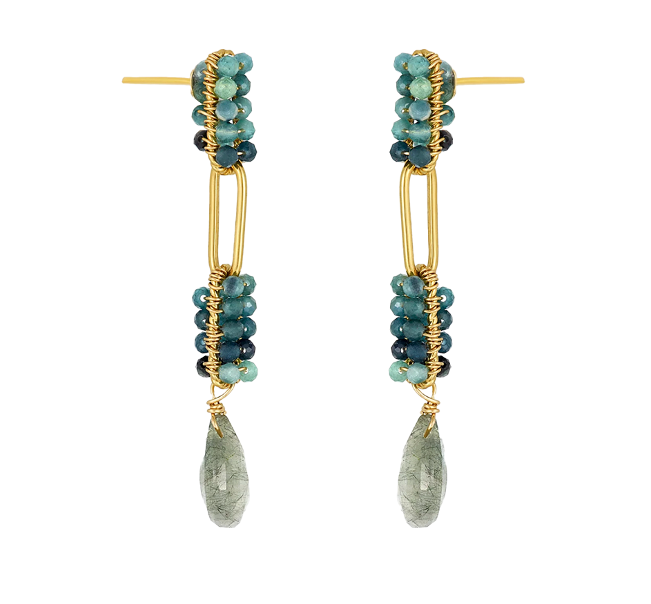 Polina Green Sapphire Earrings