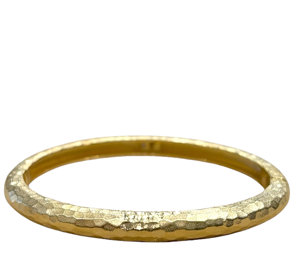 Gold Riva Hammered Bangle
