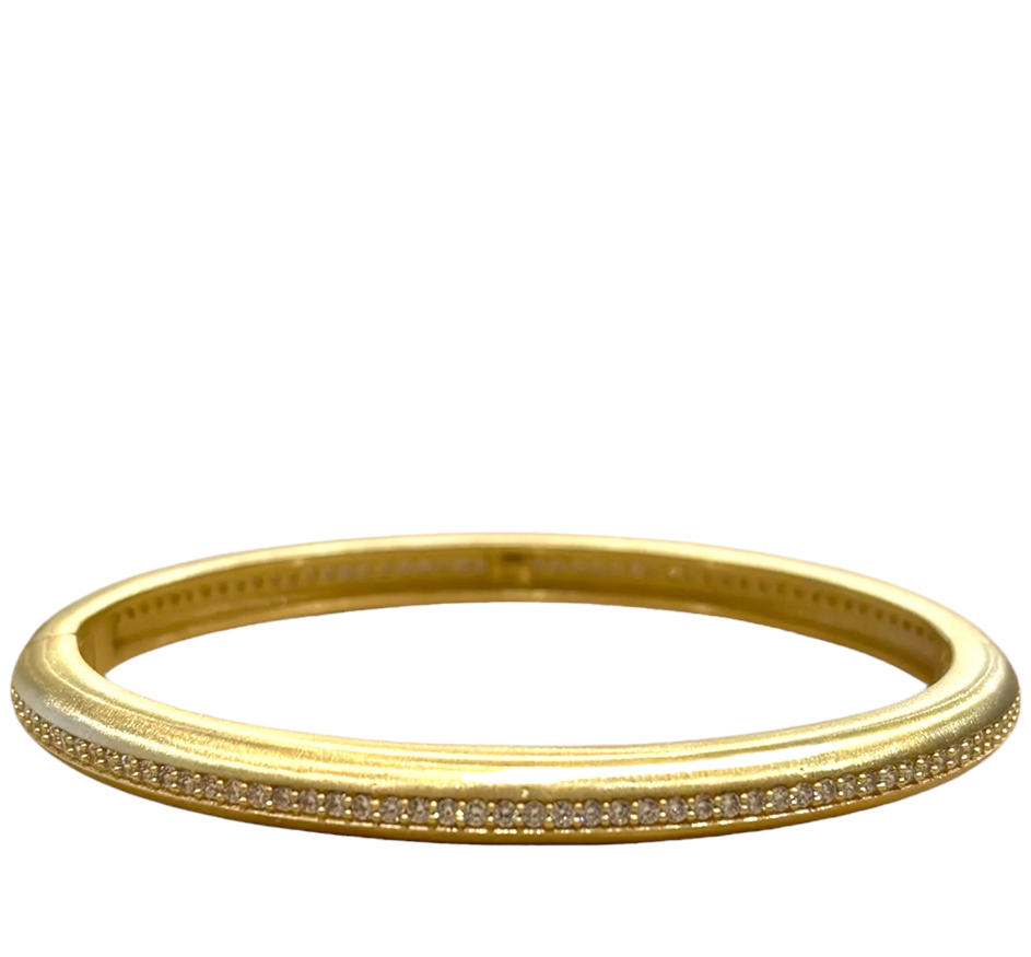 Gold Riva Pave Bangle