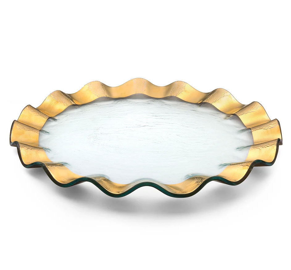 Ruffle Gold 13" Buffet Plate