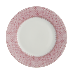 Lace Dinner Plate in Pink