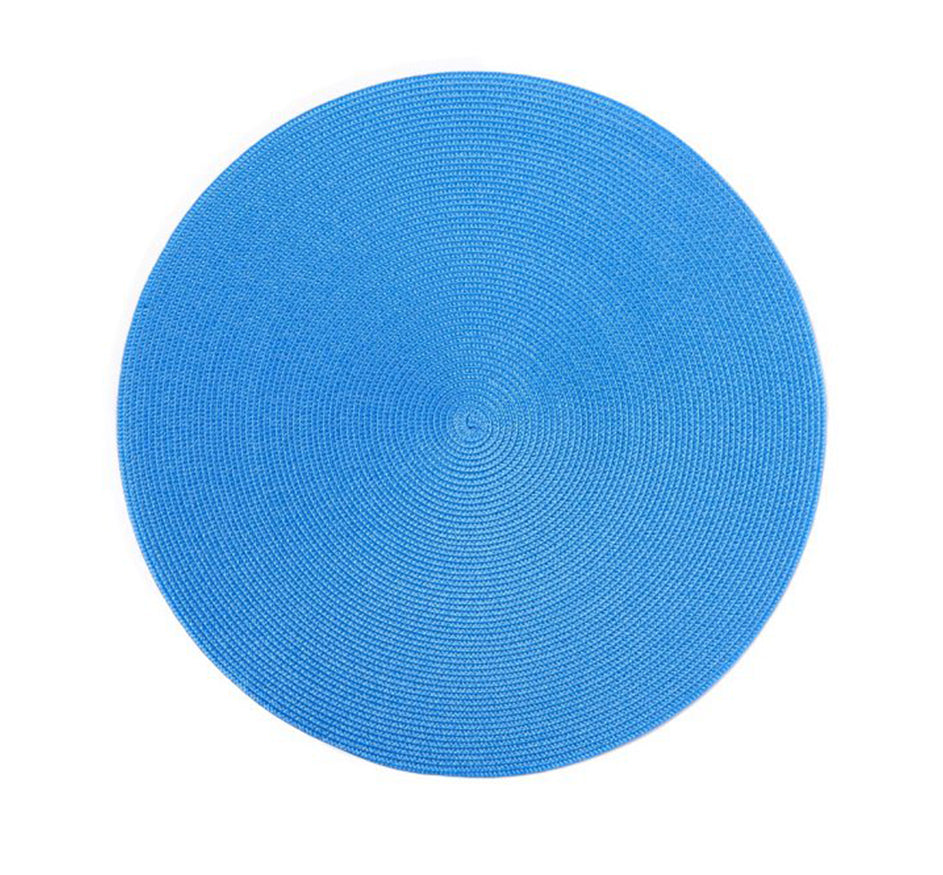Linen Finish Round Mat Collection (Set of 4 Available in 20 Colors)
