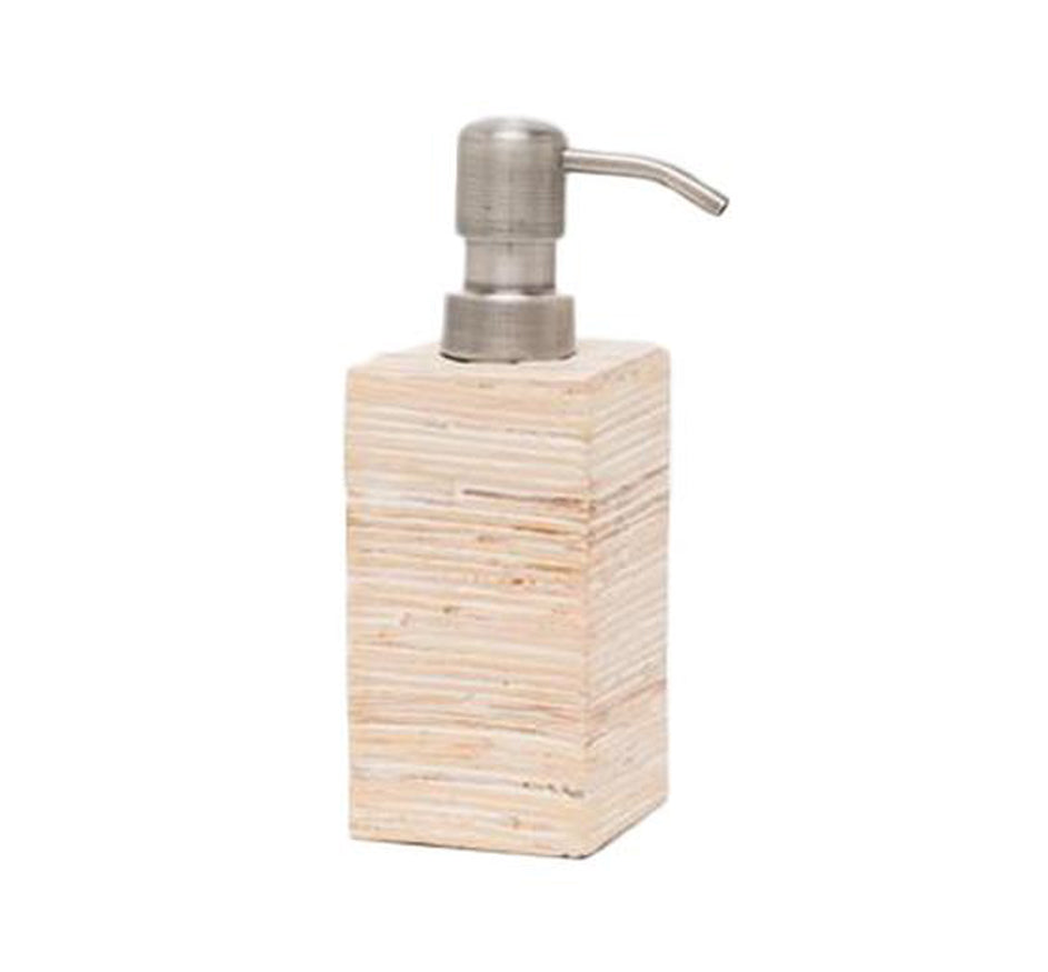 Kona Soap Pump in Bleached Rattan