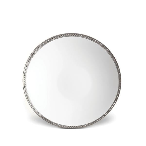 Soie Tressee Soup Plate in Platinum