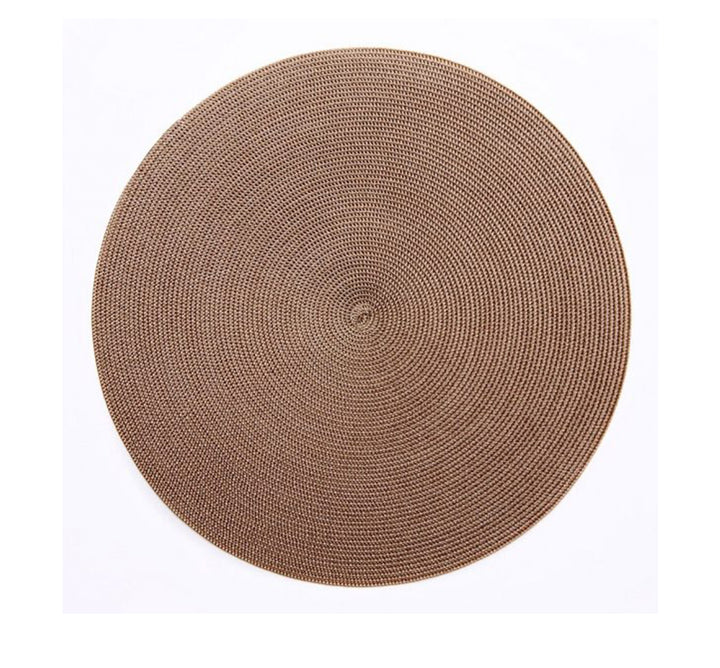Linen Finish Round Mat Collection (Set of 4 Available in 20 Colors)