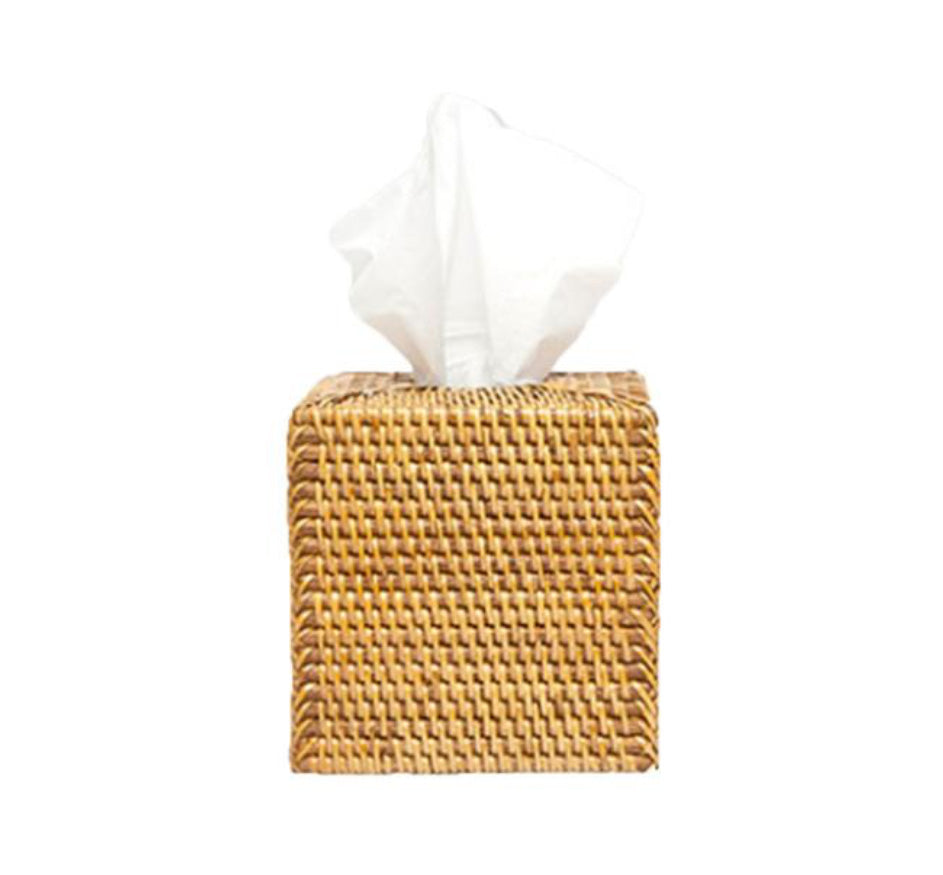 Dalton Boutique Tissue in Brown Rattan