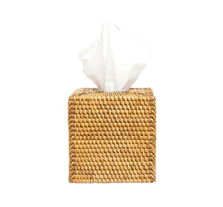 Dalton Boutique Tissue in Brown Rattan