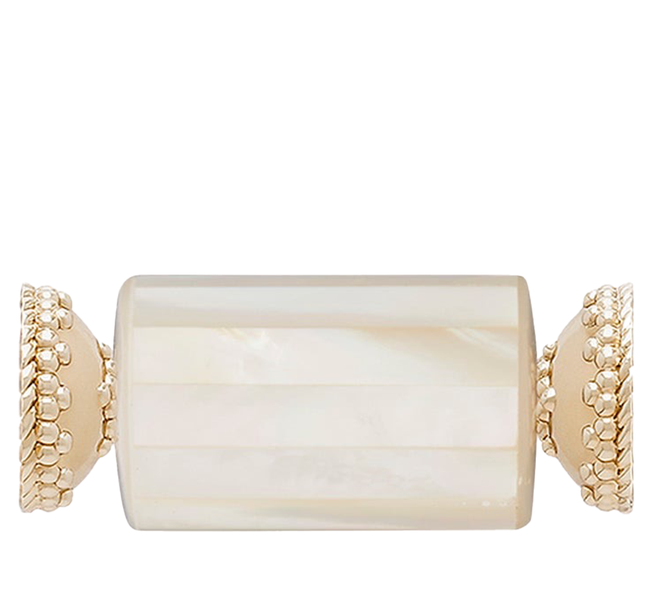White Mother Of Pearl Tubular Centerpiece