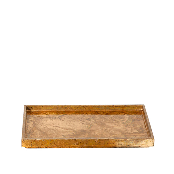 Luxe Leaf Rectangle Tray Small