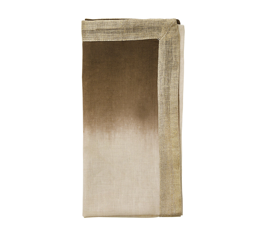 Dip Dye Napkin in Natural Brown (Set of 4)