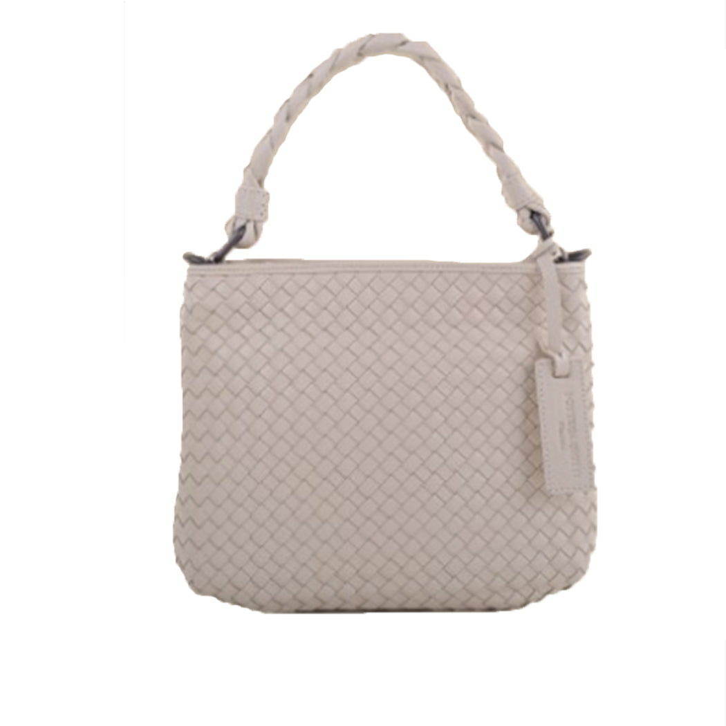 Beige Flat Braided Strap Bag