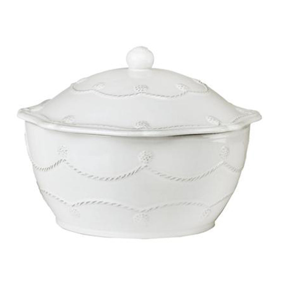 Berry & Thread Whitewash Small Covered Casserole