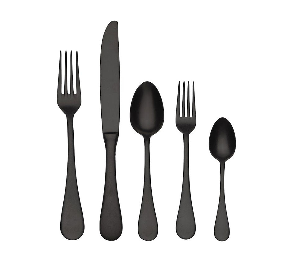 Vintage 5-Piece Flatware In Black