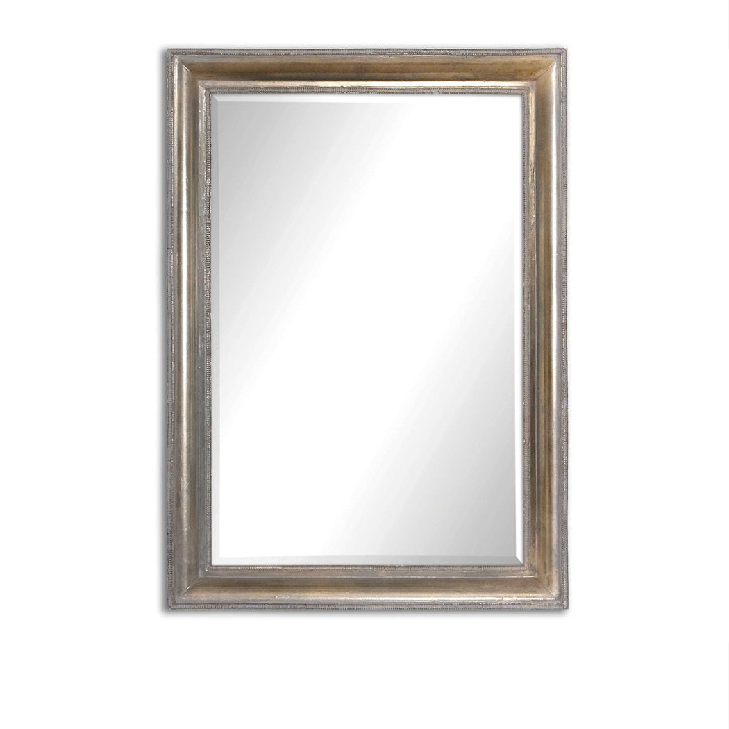 Thick Framed Antiqued Silver Mirror 25x35