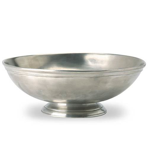 Round Footed Pewter Centerpiece