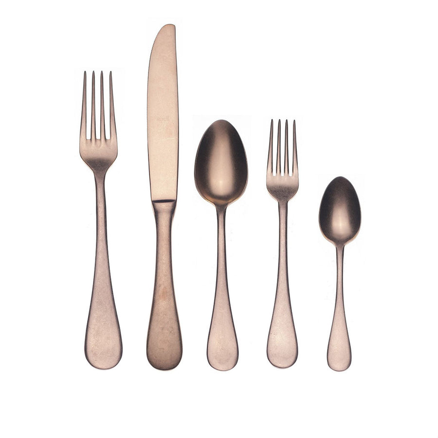 Vintage 5-Piece Flatware in Bronze