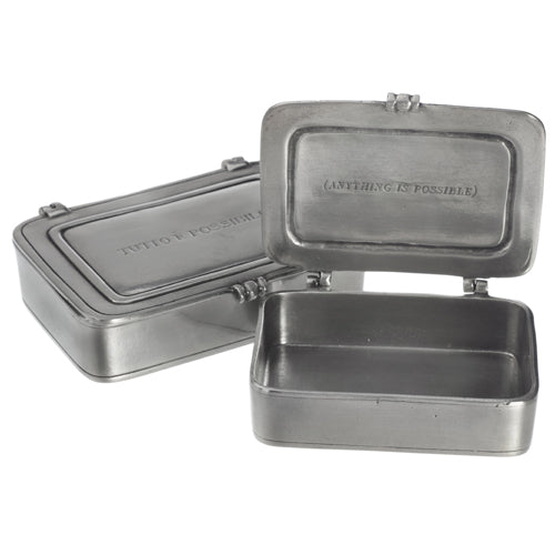 Pewter "Tutto E Possible"  Small Box