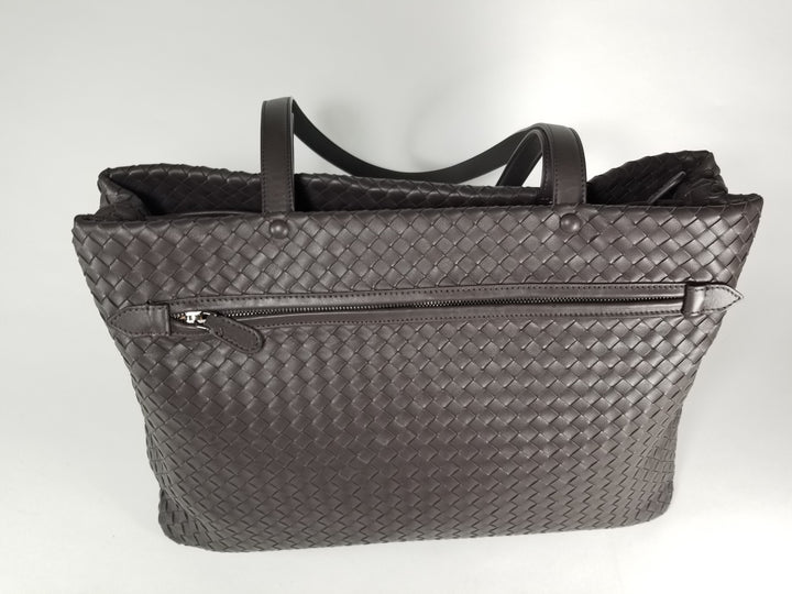 Laptop Bag In Woven Leather Available in 2 colors