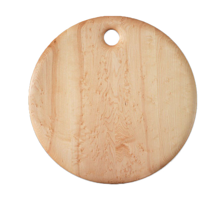 Bird's Eye Maple Bread Board, Round (Available In 3 Sizes)