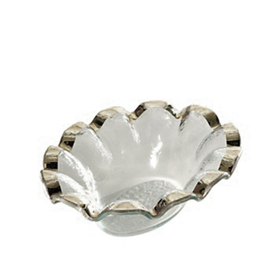 Ruffle Dip Bowl Platinum