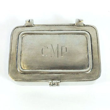 Monogrammed Pewter Box