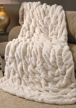 Couture Grand Throw in Ivory Mink