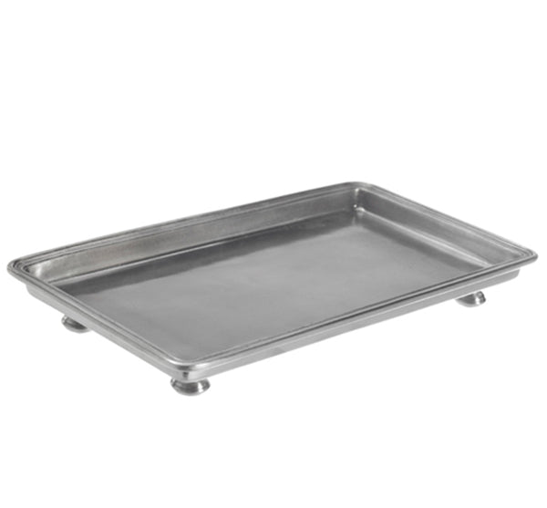 Small Pewter Footed Tray