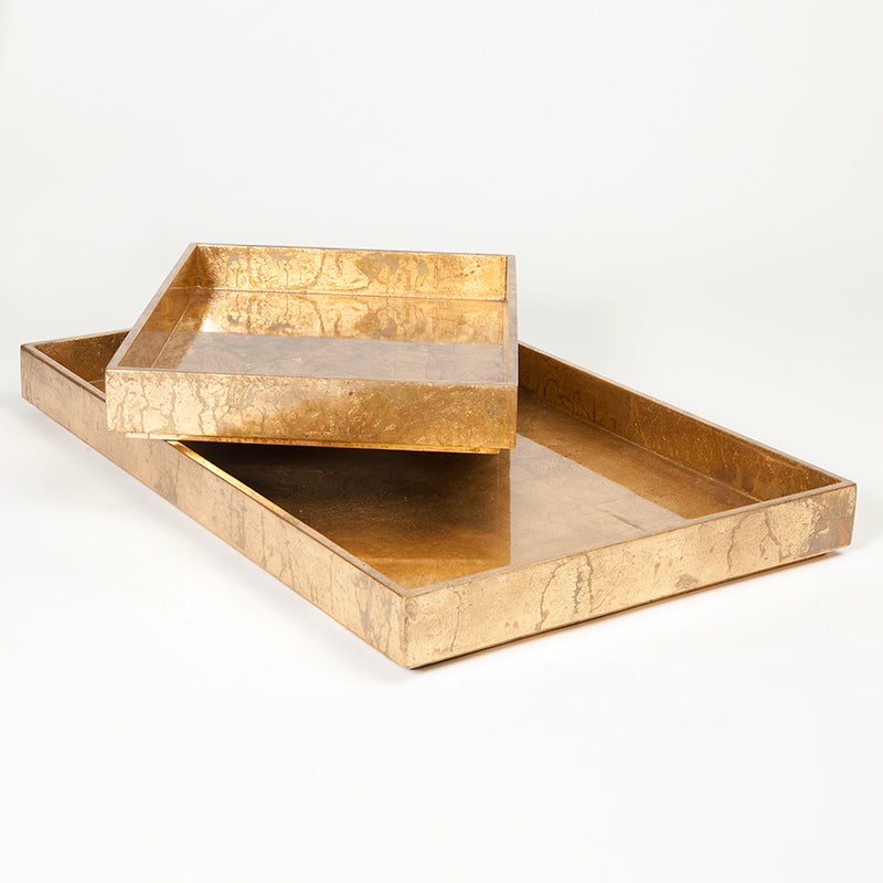 Luxe Leaf Rectangle Tray Large