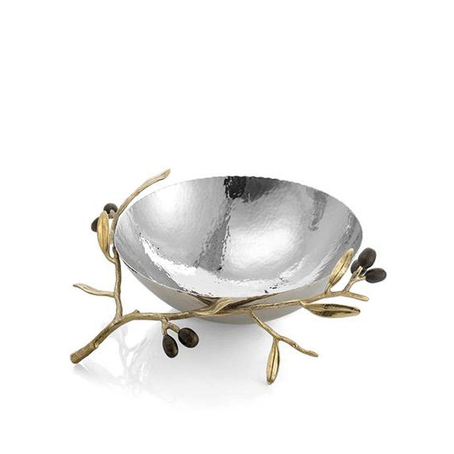 Olive Branch Gold Nut Bowl