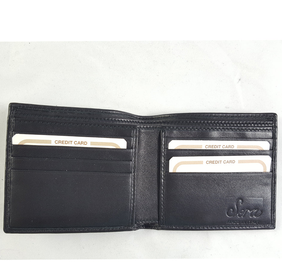 Woven Leather Bifold Wallet