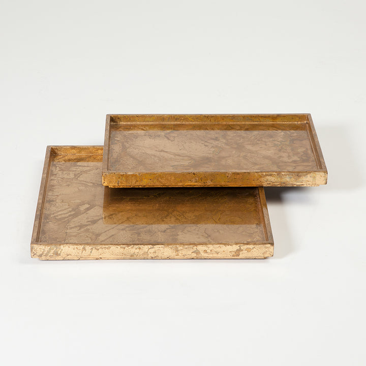 Luxe Leaf Rectangle Tray Small