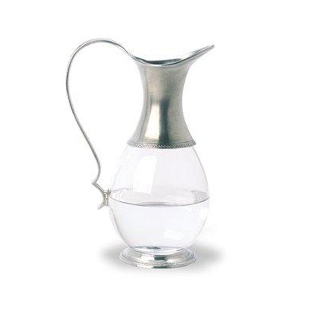 Glass & Pewter Pitcher