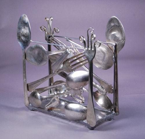 Silver Vertical Napkin Holder