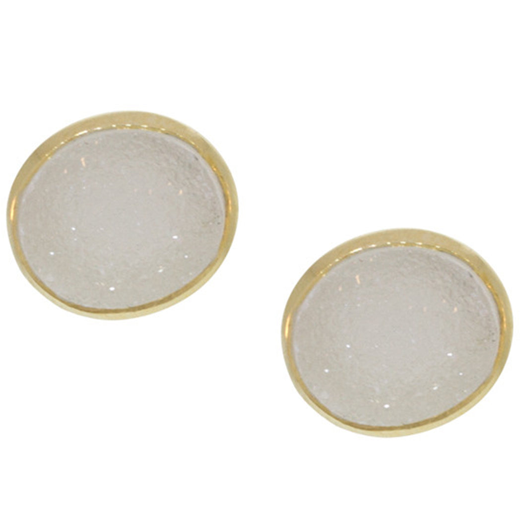 White Druzy Studs