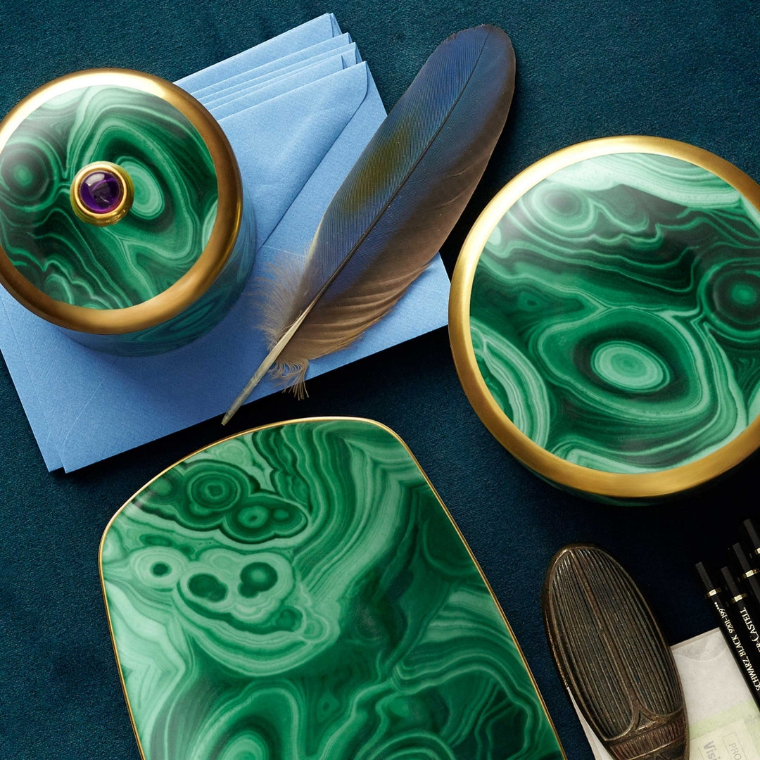 Malachite Candle