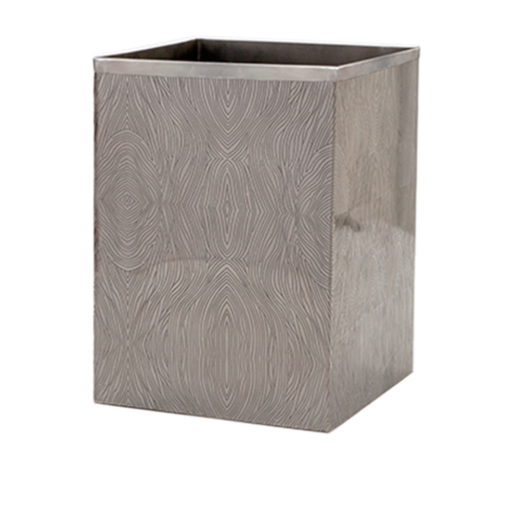 Humbolt Square Wastebasket in Black Nickel