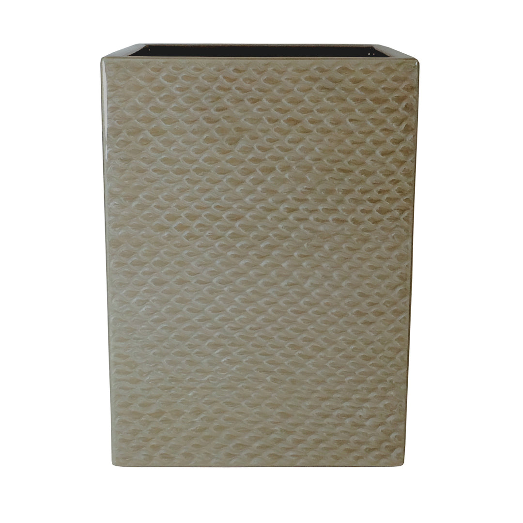 Pacific Mocha & Silver Mini Bin Wastebasket