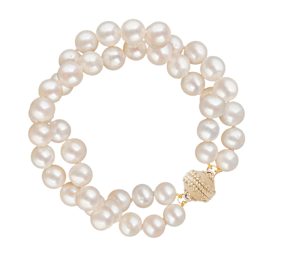 Potato Pearl Two Strand Bracelet