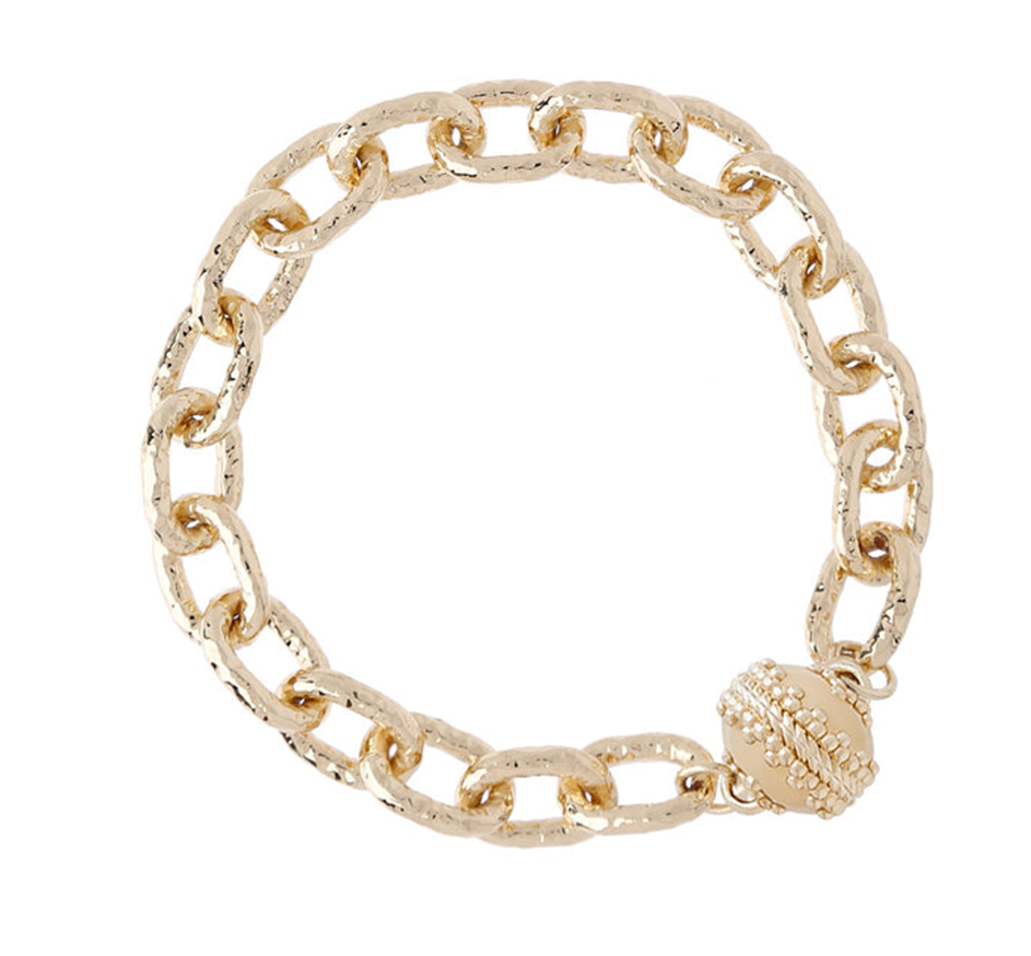 Wabash 14K Gold Oval Bracelet