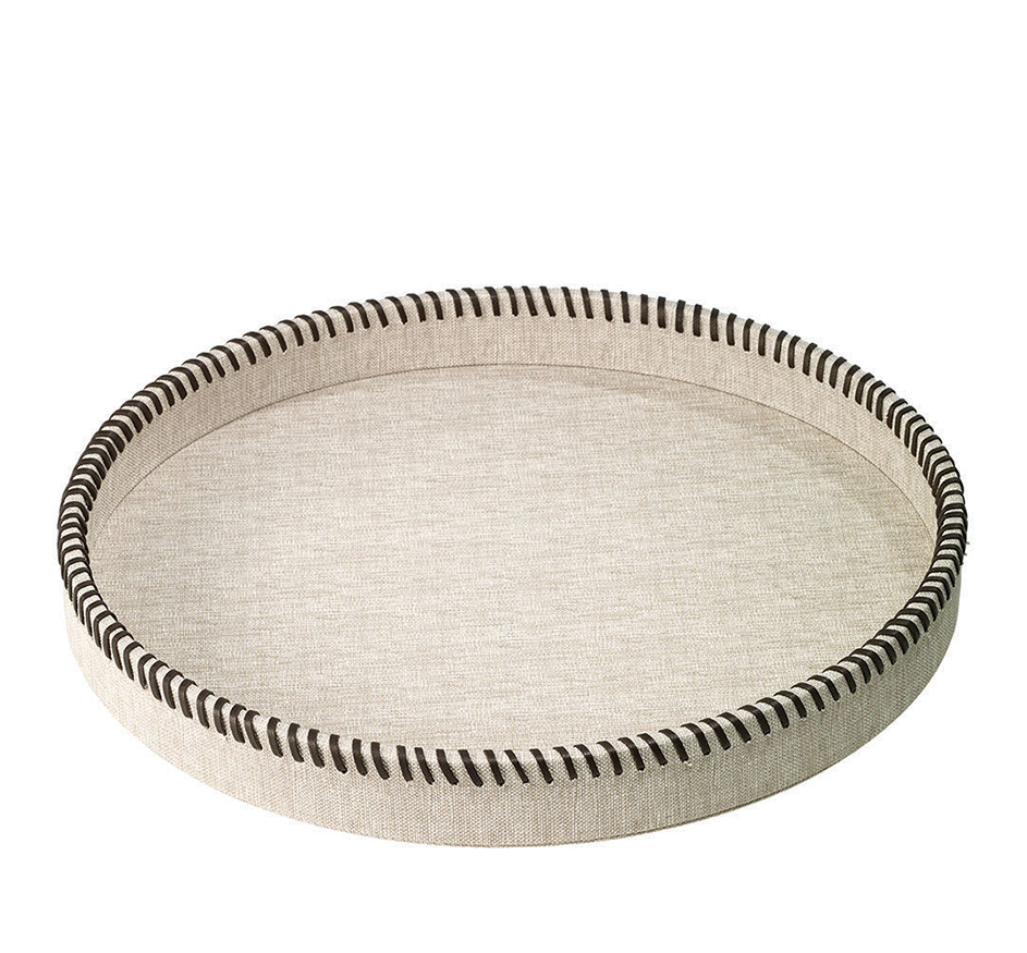 Whipstitch Tray in Beige