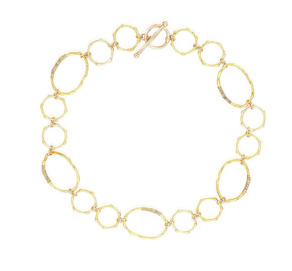 Gold Plated Bamboo Necklace