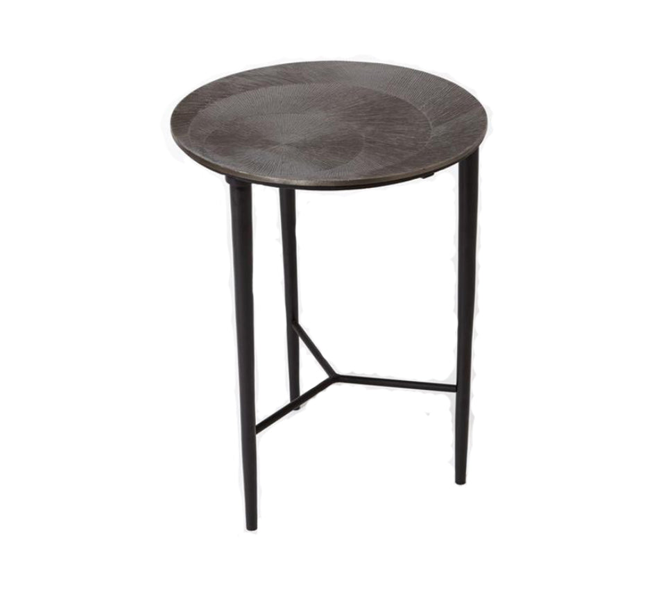 Circle Etched Accent Table