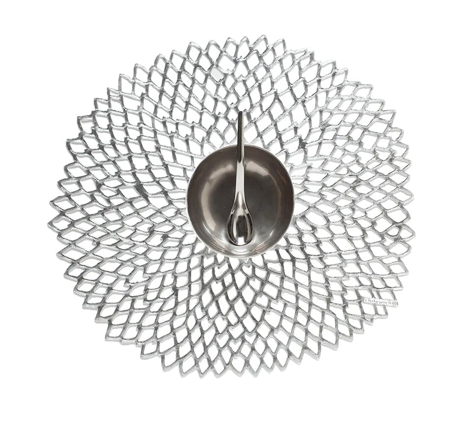 Dahlia Placemat In Silver