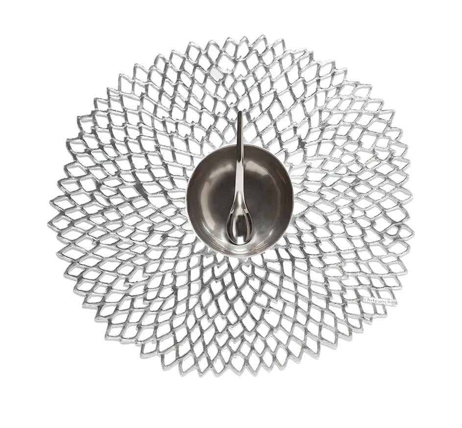 Dahlia Placemat in Silver