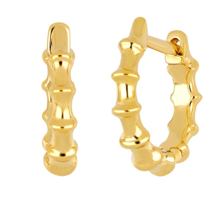 Gold Impala Horn Huggie Earring