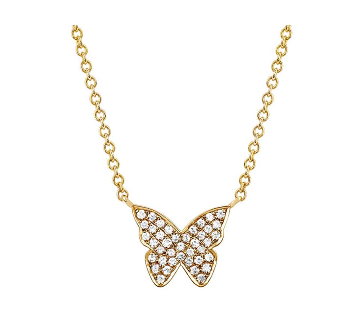 Diamond Butterfly Necklace