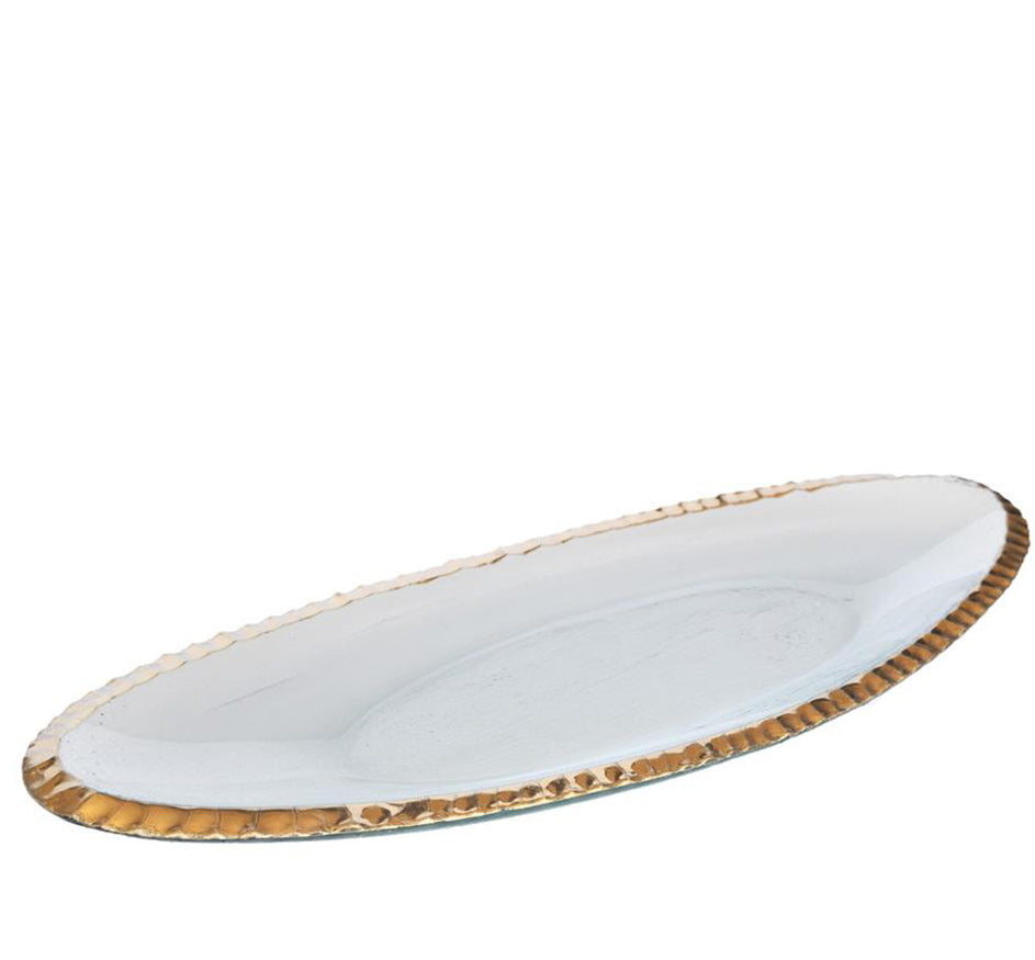 Edgey Oblong Tray (Gold)